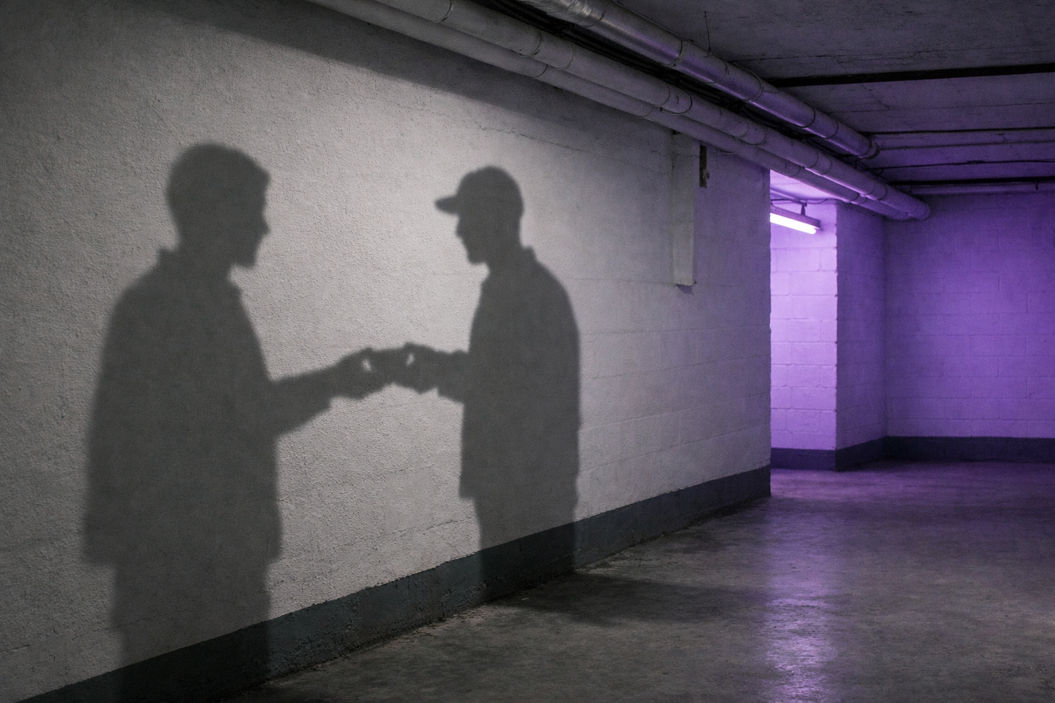 Personen im Schatten