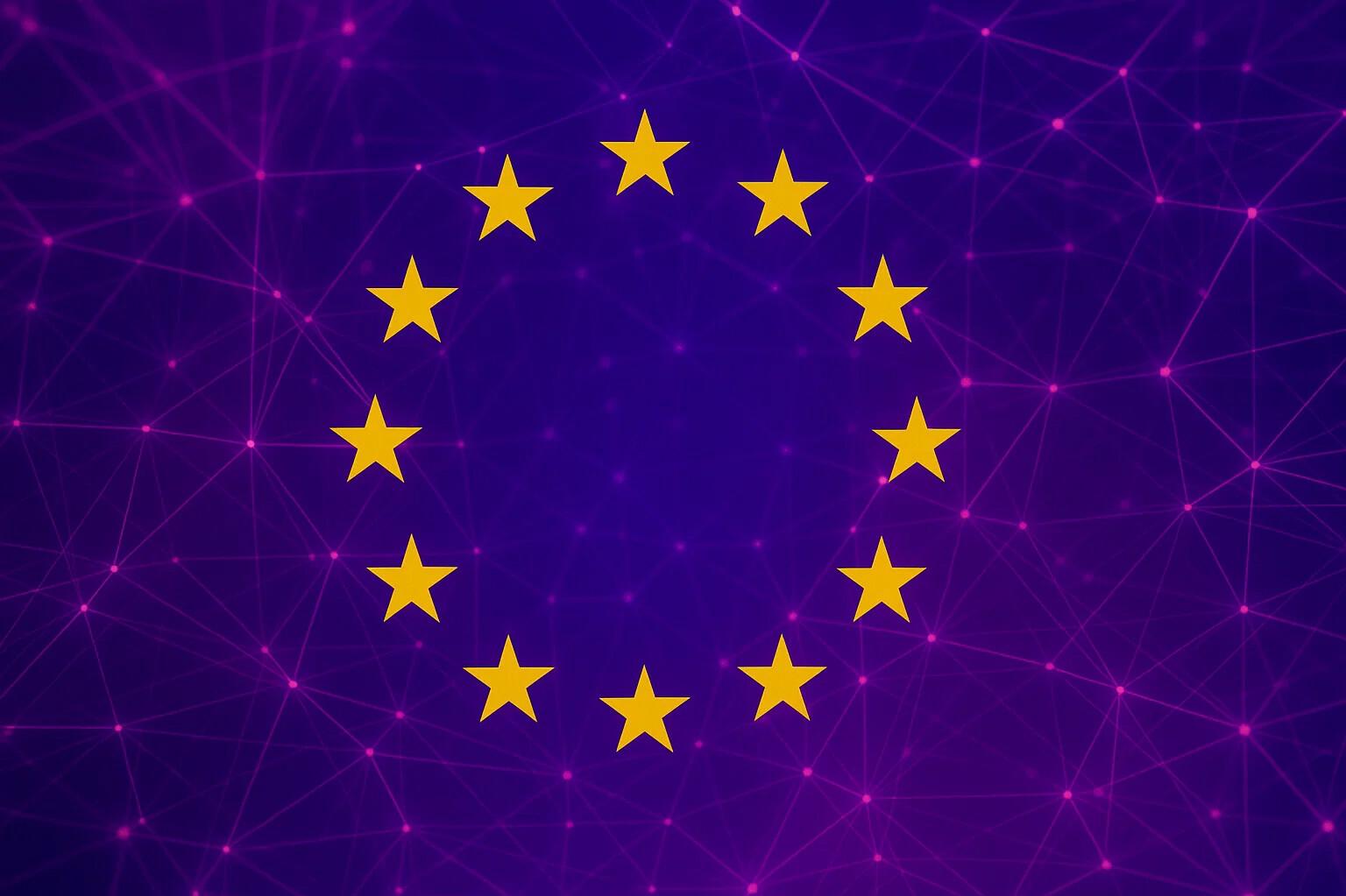 EU Data Act Seminar Twelve blue stars on a blue background