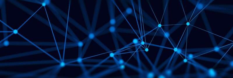 Digitale Daten Abstract data network on a blue background