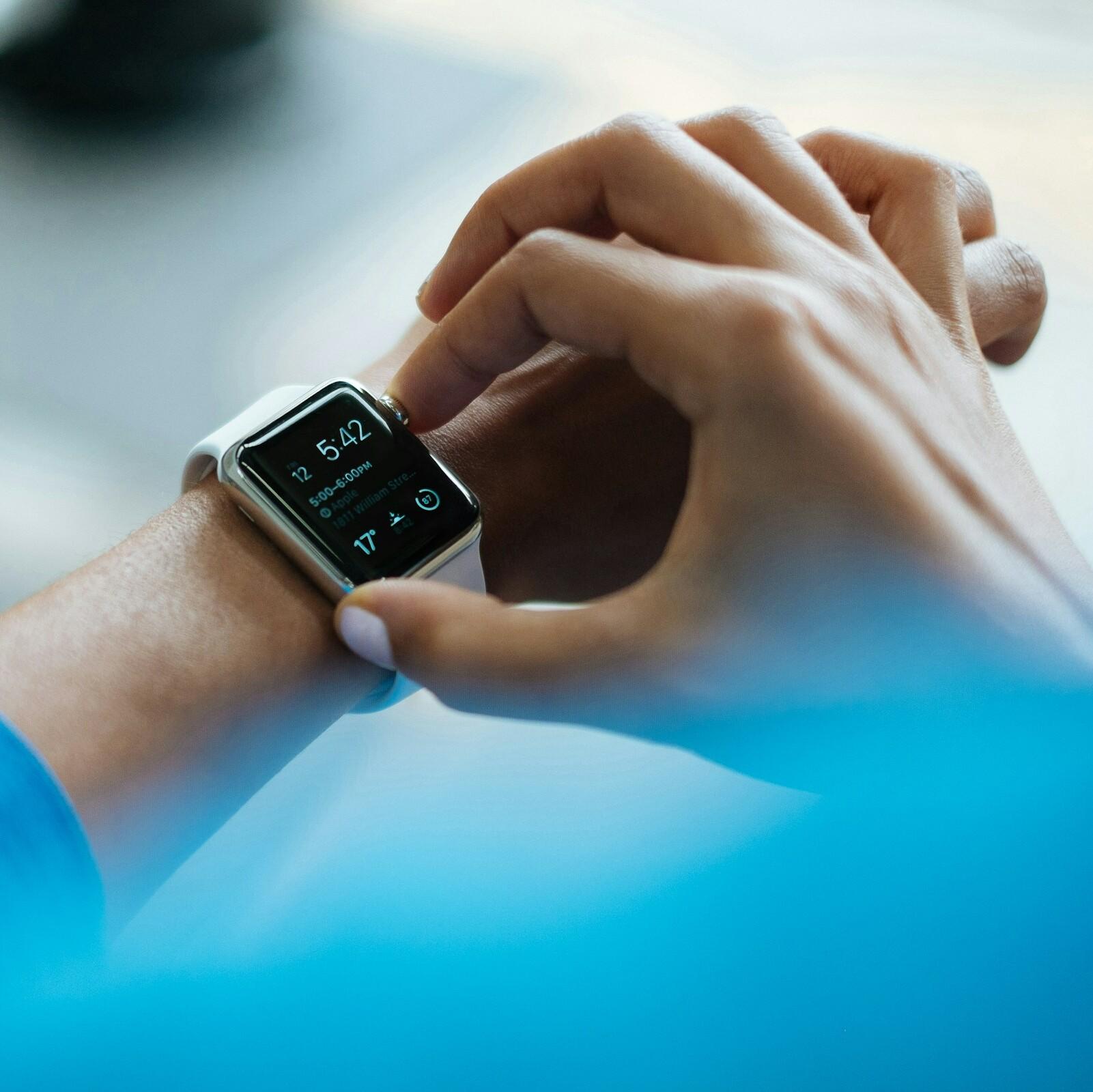 Smartwatch A smartwatch on a wrist