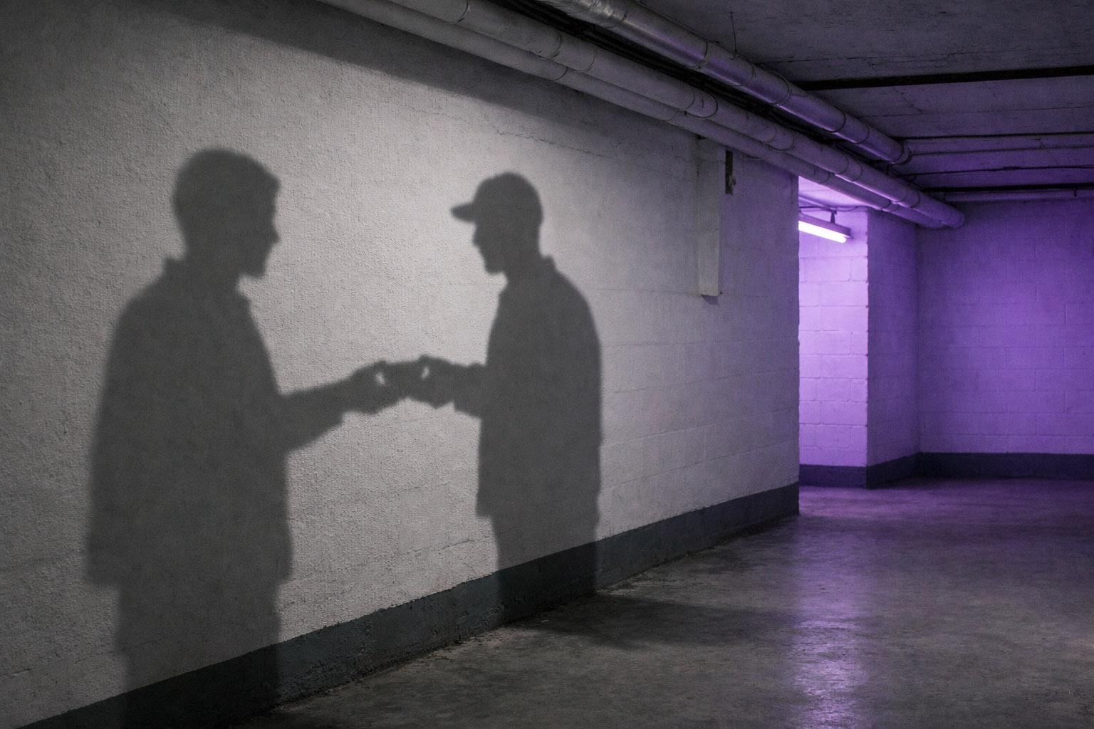 Personen im Schatten