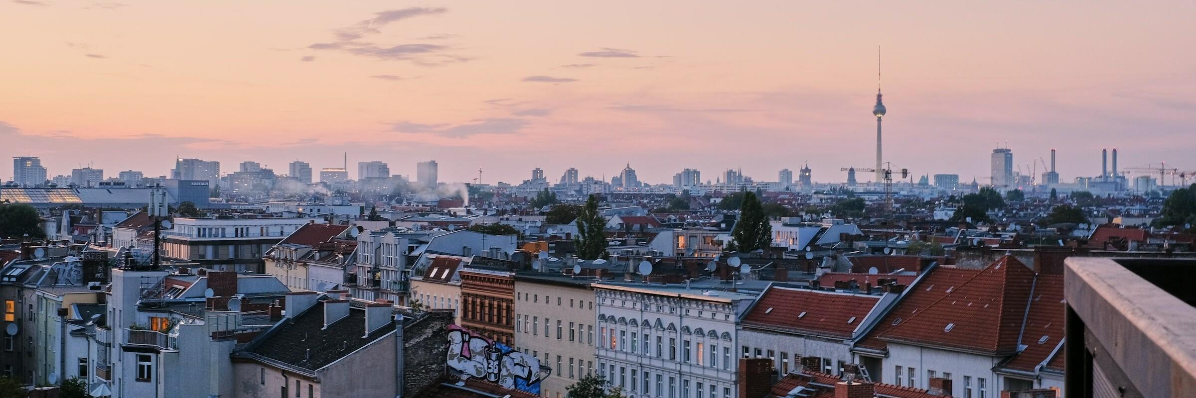 Berlin Blick auf Berlin im Abendlicht