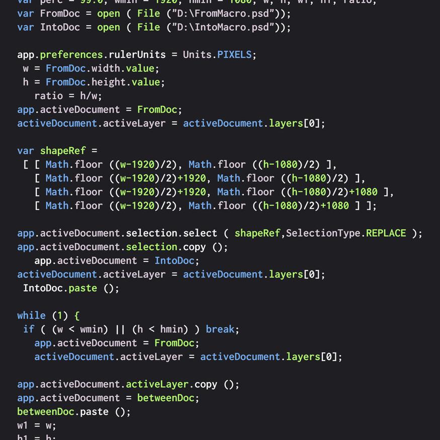 Screenshot eines Programmier-Codes